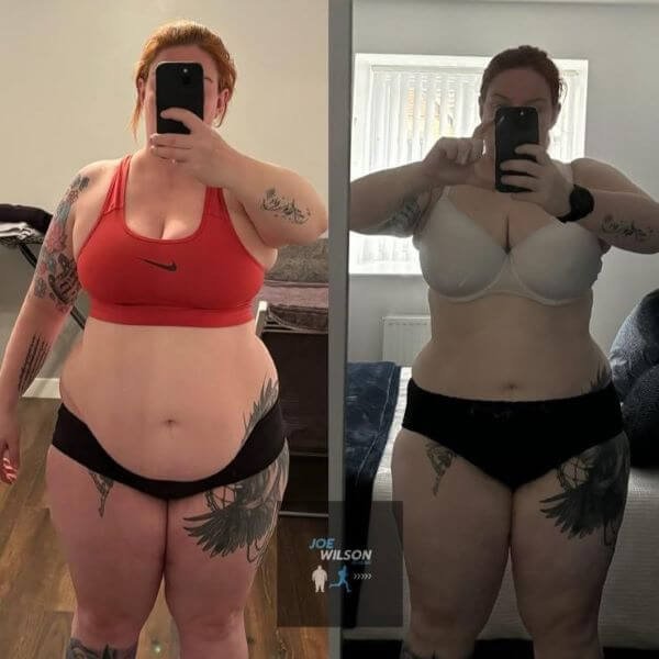 Client progress comparison 1, previously published by Fat Loss Boss